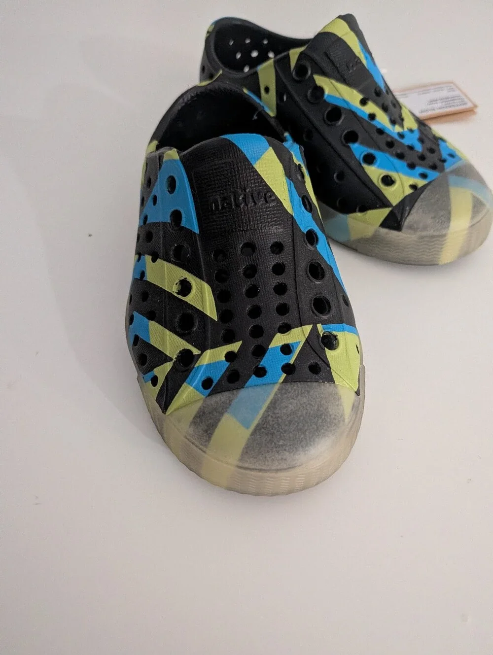 NWT Native Jefferson Glow In The Dark Toddler Water Shoes Slip On C6 EU 22 Chart